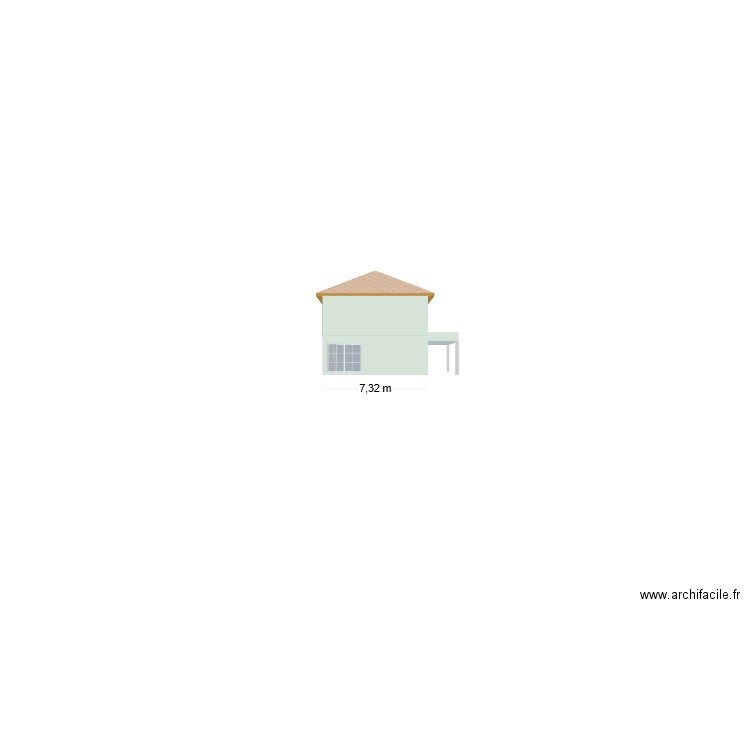 facade N-E. Plan de 0 pièce et 0 m2