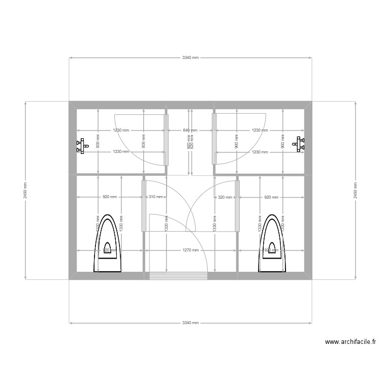 SANITAIRE 1ER GAUCHE. Plan de 0 pièce et 0 m2
