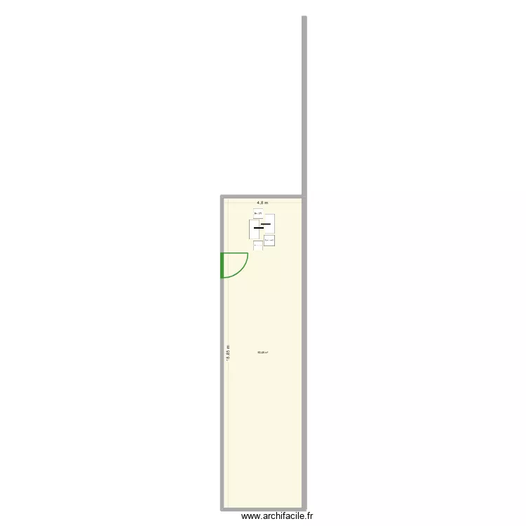 R&eacute;orga UP8. Plan de 1  et 90 m²