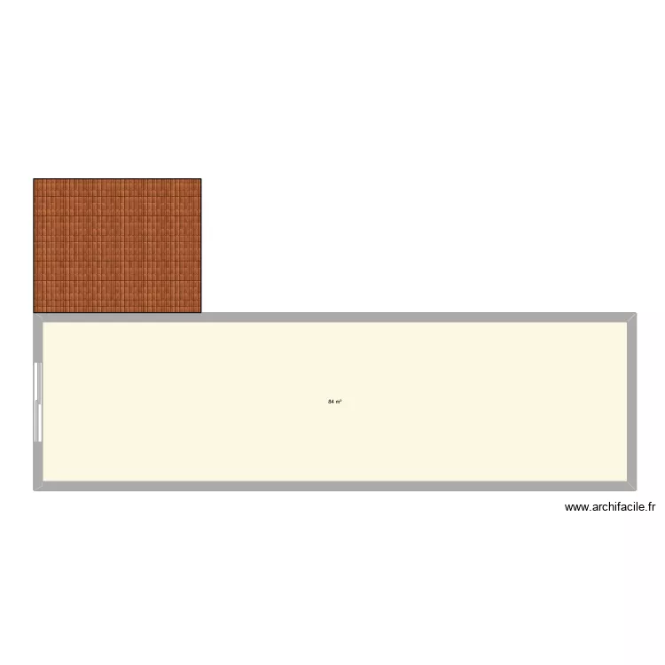 Garage. Plan de 1  et 84 m²