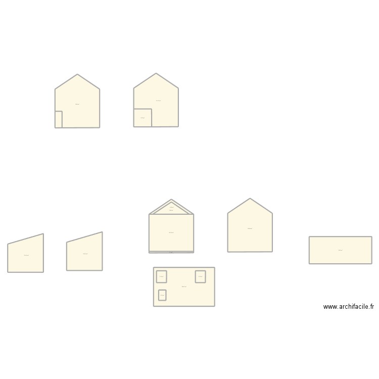 maison facades. Plan de 15 pièces et 269 m2
