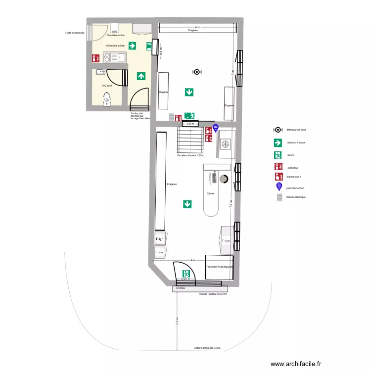 EPICERIE TALEKANI. Plan de 1 et 12 m² EPICERIE TALEKANI. Plan de 1 et 12 m²