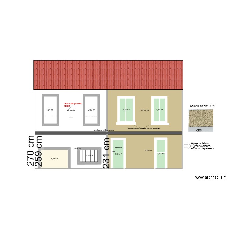 DANILOVIC FACADE ARRIERE PROJET 3. Plan de 0 pièce et 0 m2
