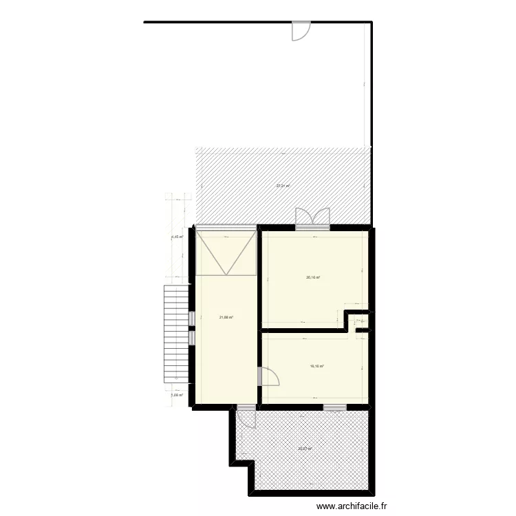 RDC BN 0043. Plan de 7 pièces et 111 m²