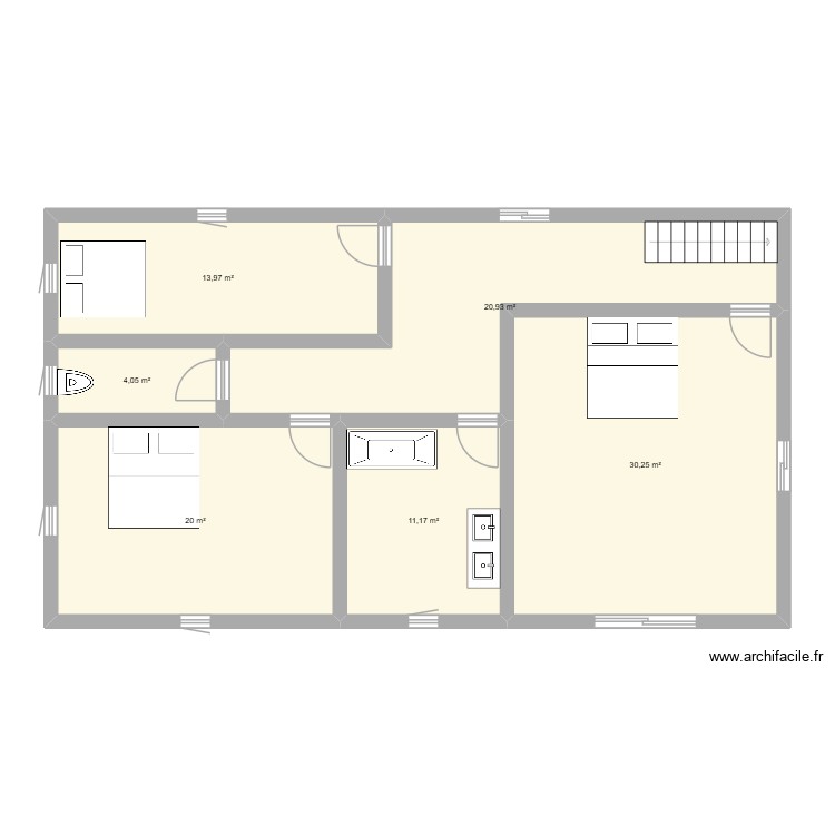 haut 2. Plan de 0 pièce et 0 m2