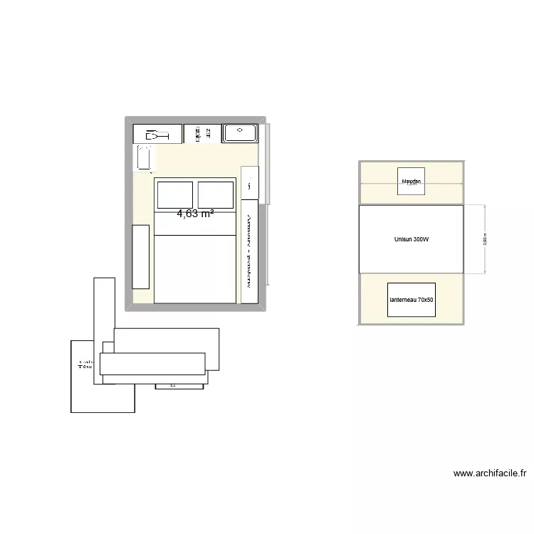 ducato toit. Plan de 5 et 8 m² ducato toit. Plan de 5 et 8 m²