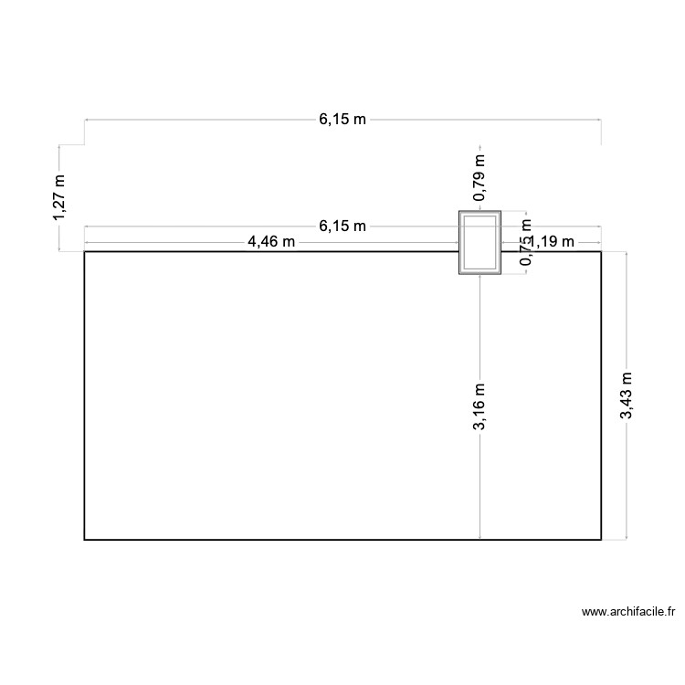facade est. Plan de 0 pièce et 0 m2