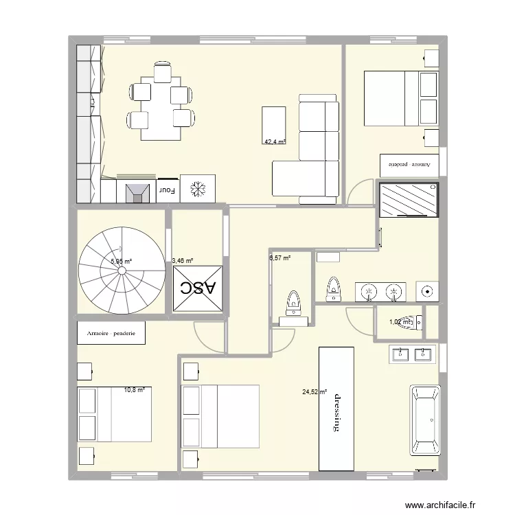 F5 avec SDB parentale. Plan de 