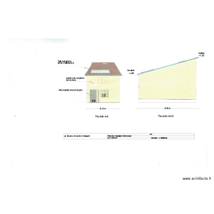 plan facade le boulou. Plan de 0 pièce et 0 m2