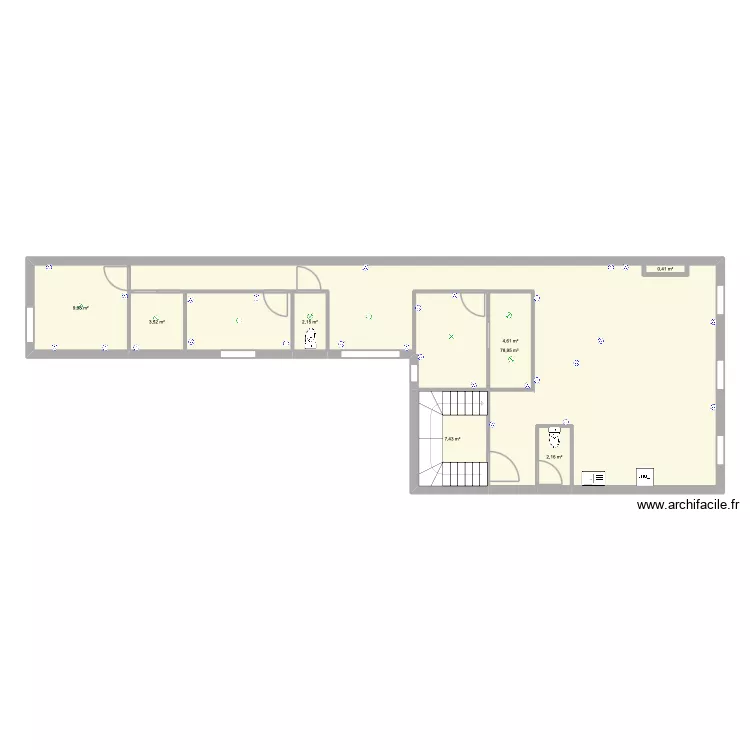 Carémy 1er etage. Plan de 8 et 109 m² Carémy 1er etage. Plan de 8 et 109 m²
