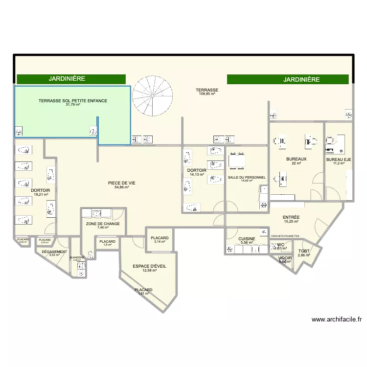 PLAN CRECHE ROUET. Plan de 