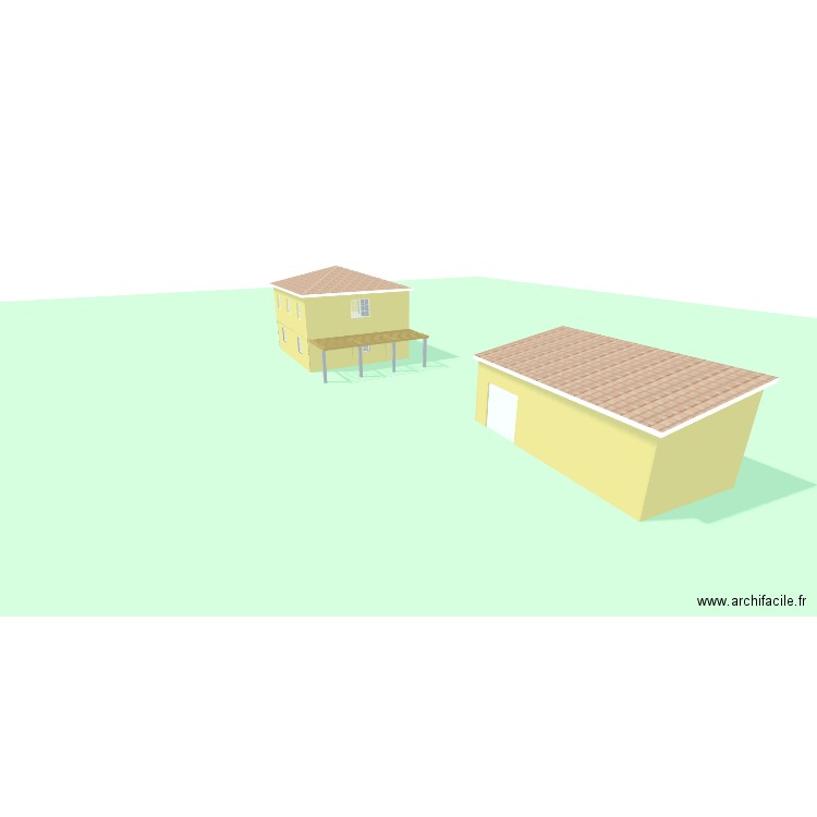 MaisonF RH. Plan de 8 pièces et 180 m2
