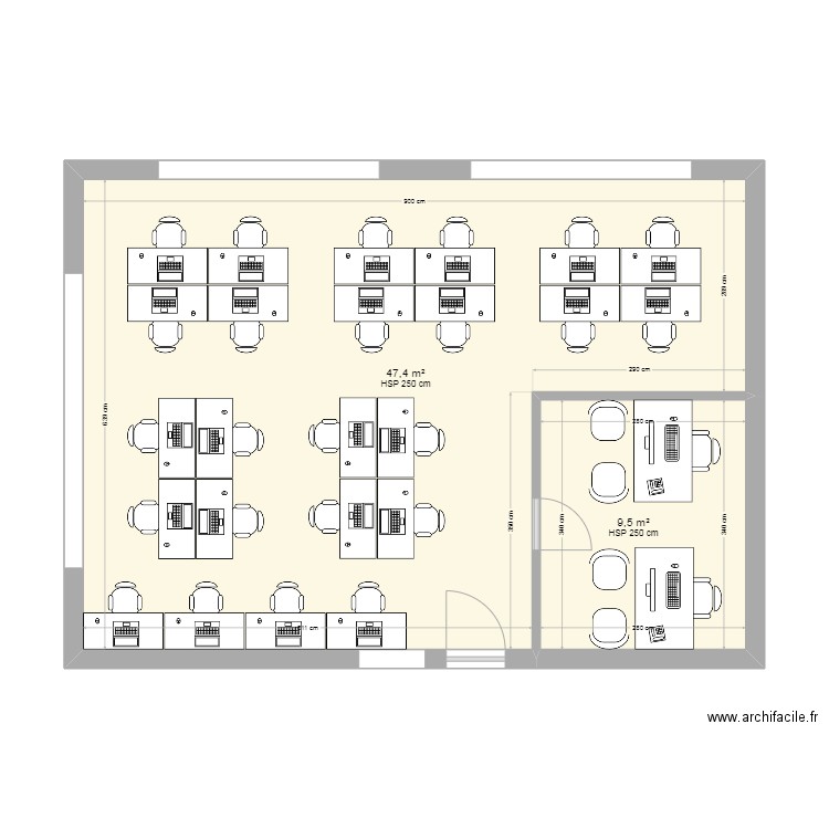 bureau. Plan de 0 pièce et 0 m2