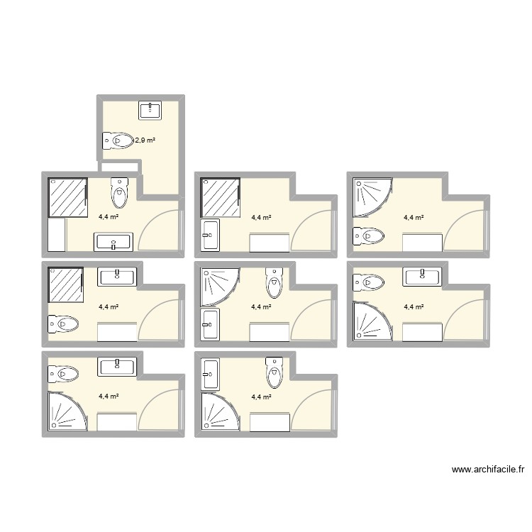Salle de bain 2. Plan de 0 pièce et 0 m2 Salle de bain 2. Plan de 0 pièce et 0 m2