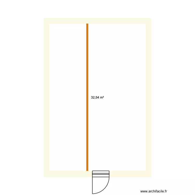 Salle Cap Ferret. Plan de 1  et 33 m²