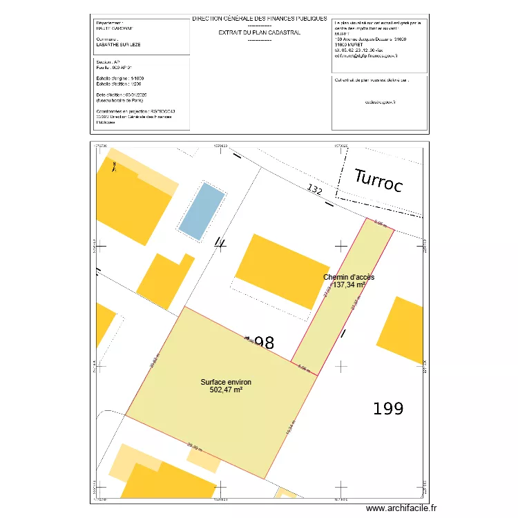 DIVISION LABARTHE. Plan de 