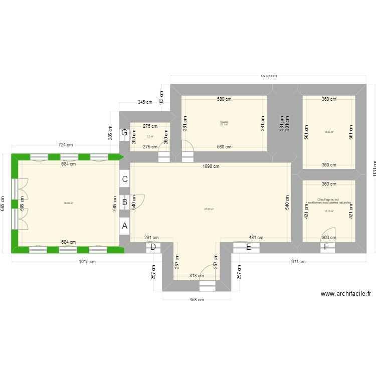 M. Maillard. Plan de 7 pièces et 171 m2