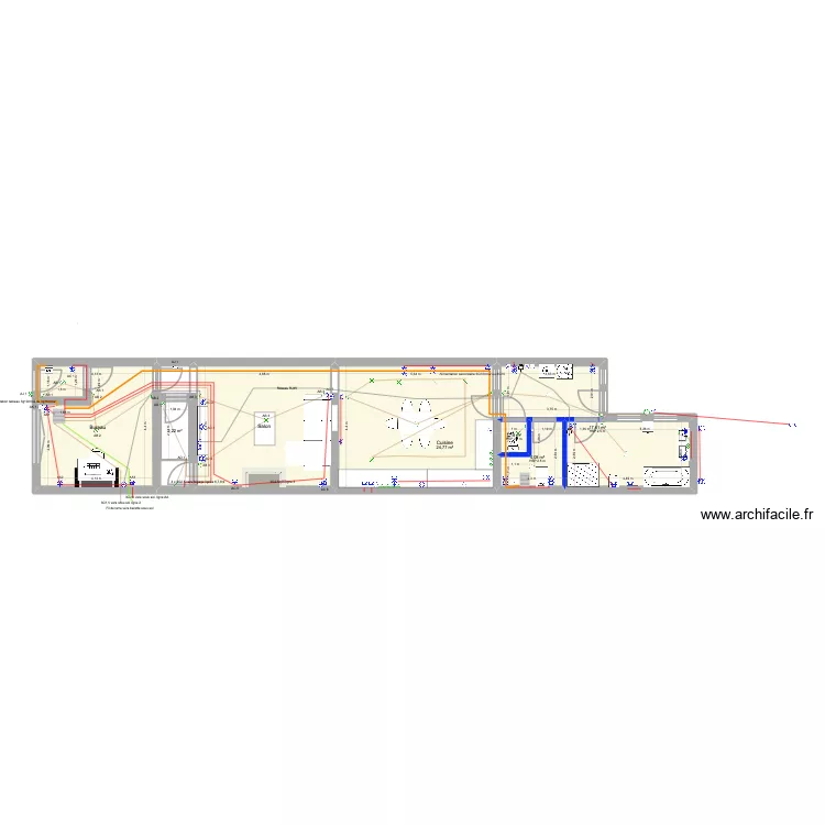 Mel_3. Plan de 17 pièces et 230 m²
