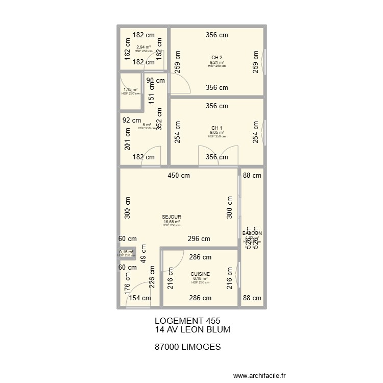 455  14 AV LEON BLUM. Plan de 0 pièce et 0 m2