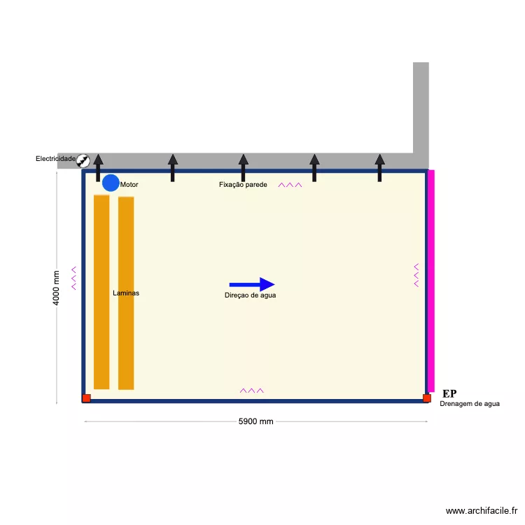 4000*5900 joaquim 1 module. Plan de 1 et 23 m² 4000*5900 joaquim 1 module. Plan de 1 et 23 m²