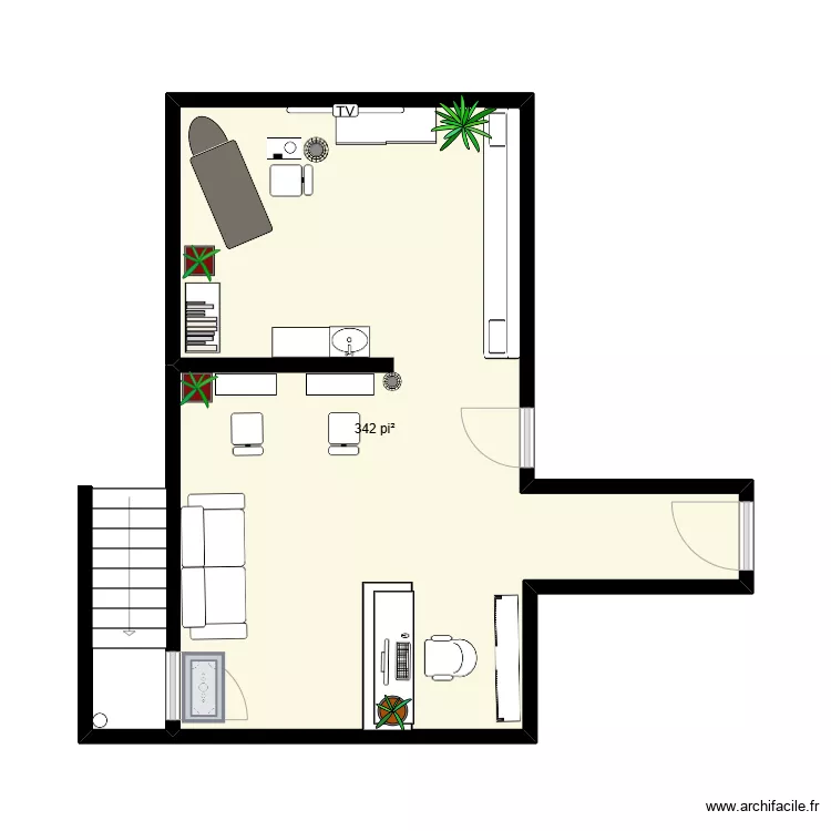 tattoo and barber shop. Plan de 