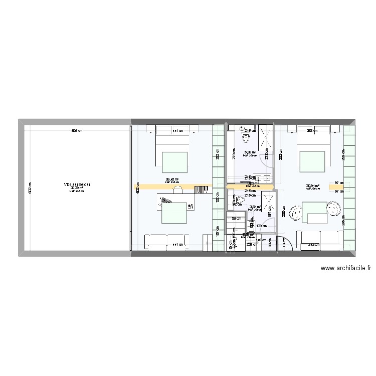  Bagnolet 1et 3. Plan de 7 pièces et 90 m2
