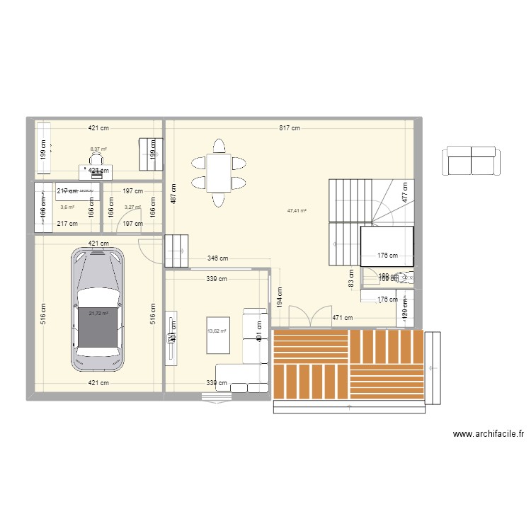 Creteil MAJ3. Plan de 17 pièces et 218 m2