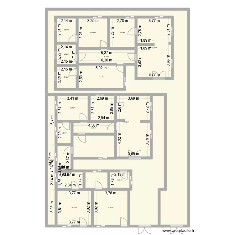 Plan Kambouinsin 2. Plan de 17 pièces et 184 m² Plan Kambouinsin 2. Plan de 17 pièces et 184 m²