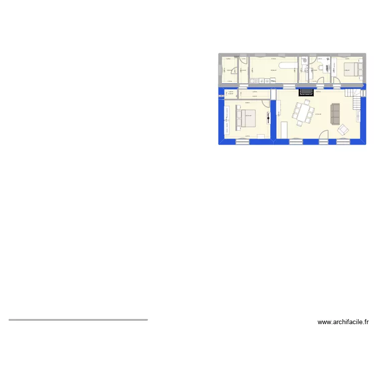 Maison loulou 3. Plan de 9 Pièces et 117 m² Maison loulou 3. Plan de 9 Pièces et 117 m²