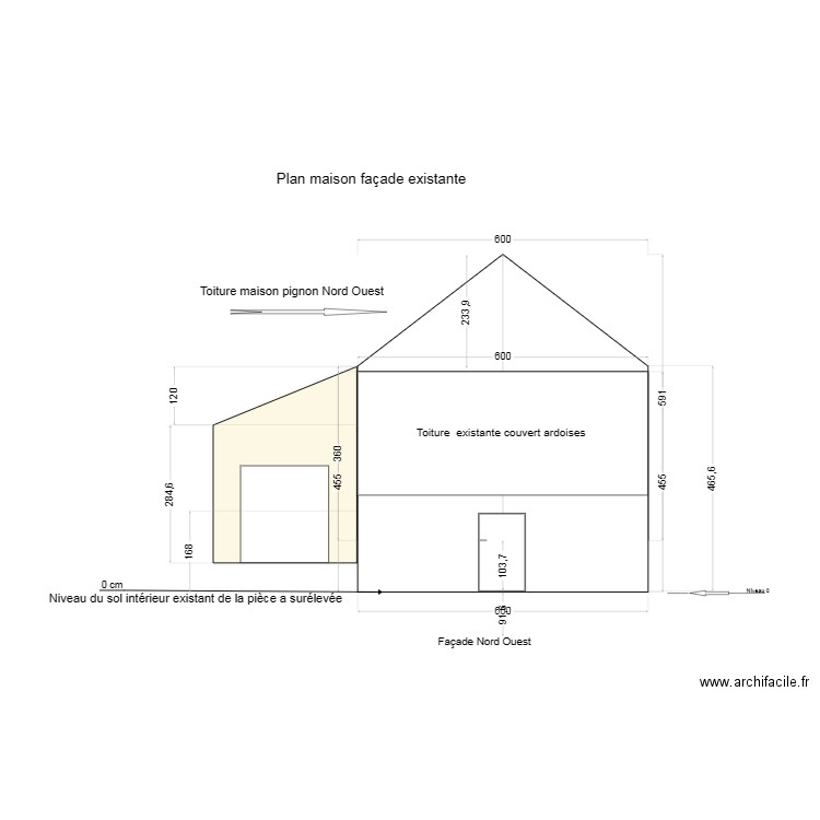 Façade Nord Ouest 123. Plan de 0 pièce et 0 m2