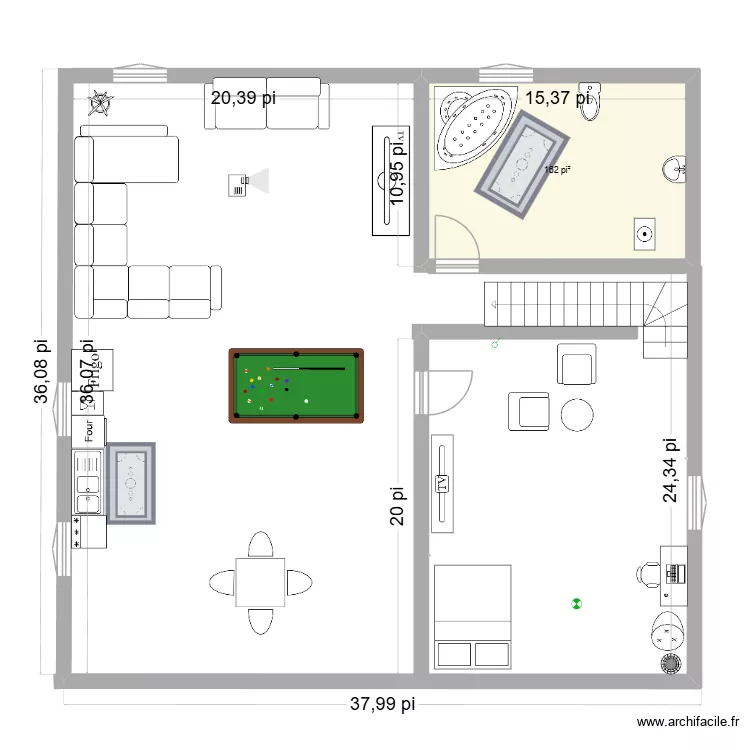 archidure. Plan de 1 pièce et 15 m² archidure. Plan de 1 pièce et 15 m²