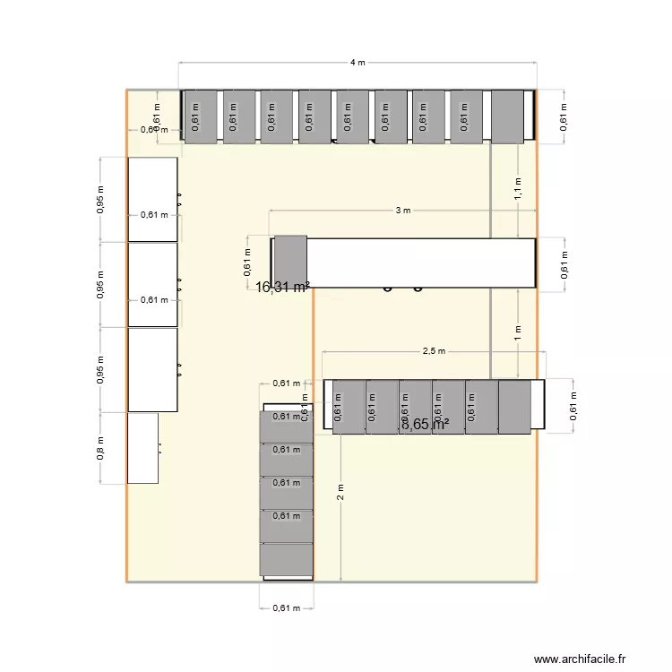 Local Uniformes V2. Plan de 2 et 25 m² Local Uniformes V2. Plan de 2 et 25 m²