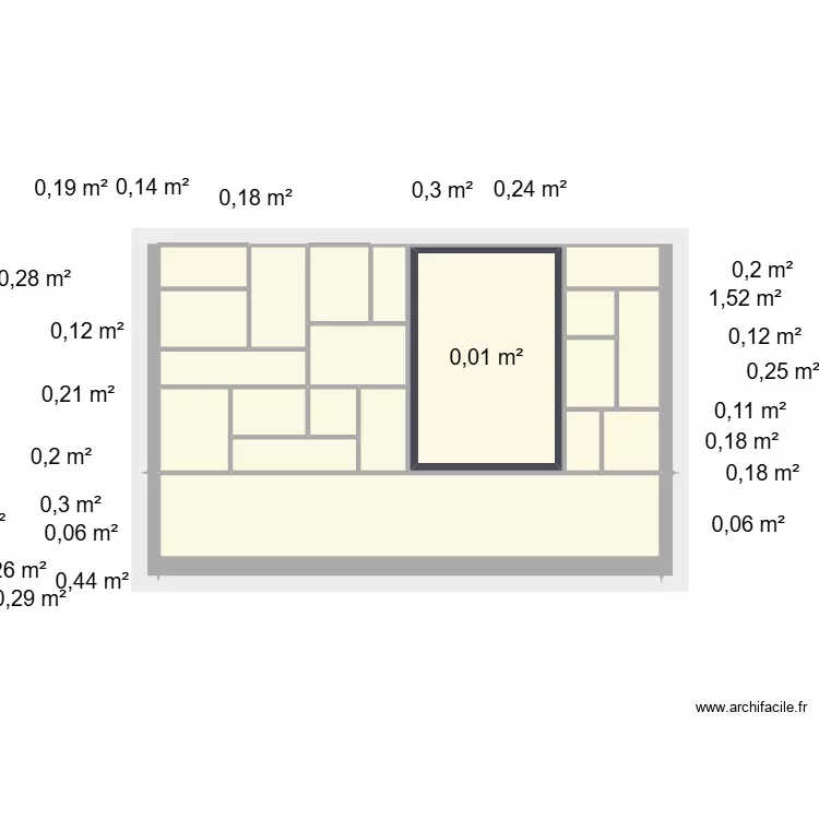 Biblioth&egrave;que. Plan de 25  et 10 m²