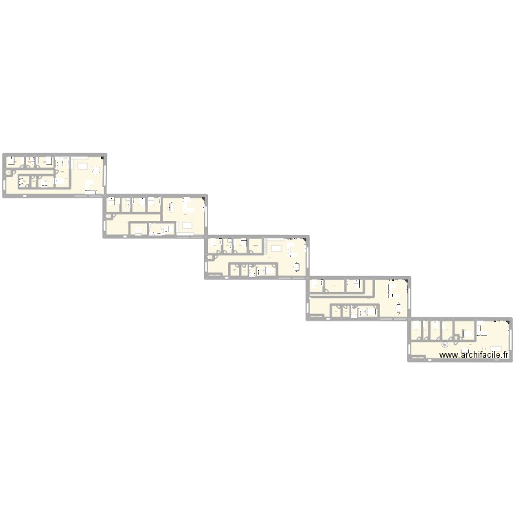 grange 2. Plan de 46 pièces et 975 m2