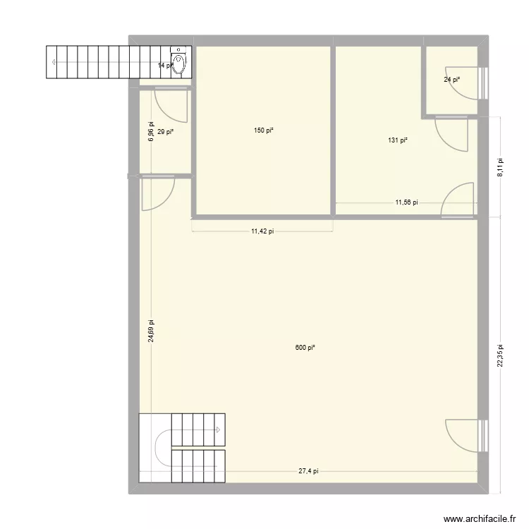 2185Trinity. Plan de 6  et 88 m²
