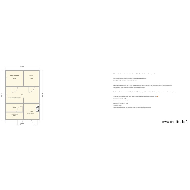 La lorraine. Plan de 6 pièces et 51 m2
