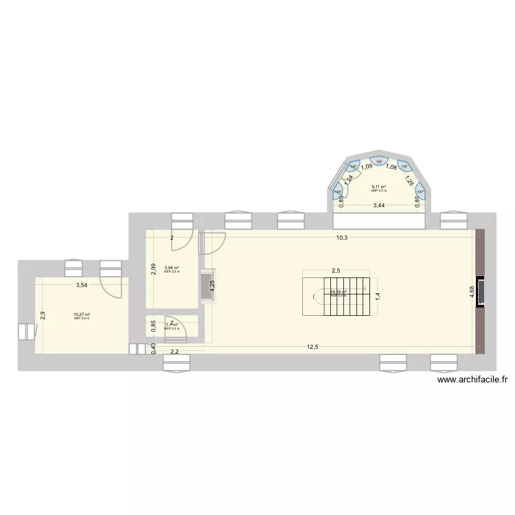 Plan rdc 3ème version. Plan de 5 et 73 m² Plan rdc 3ème version. Plan de 5 et 73 m²