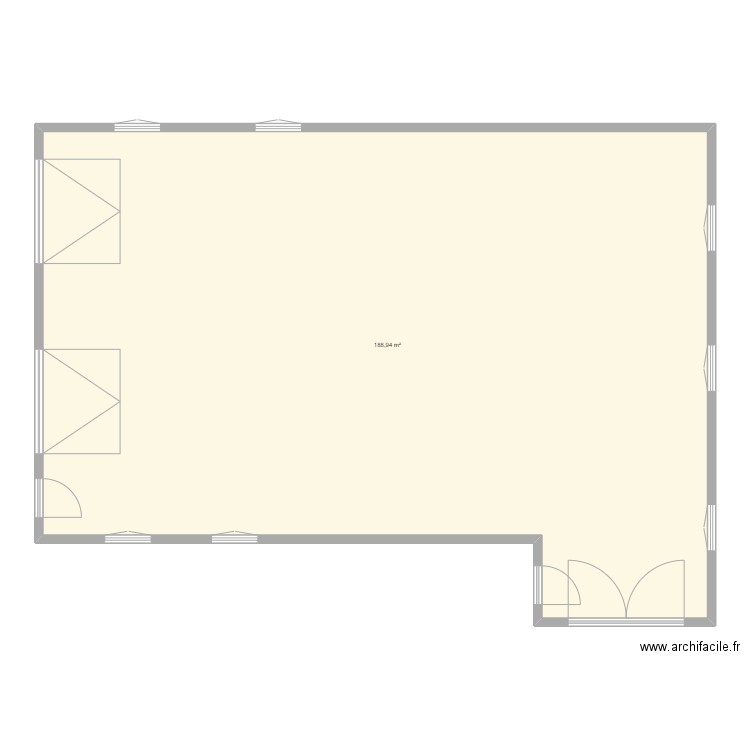 CHAUSSI. Plan de 1 pièce et 189 m2