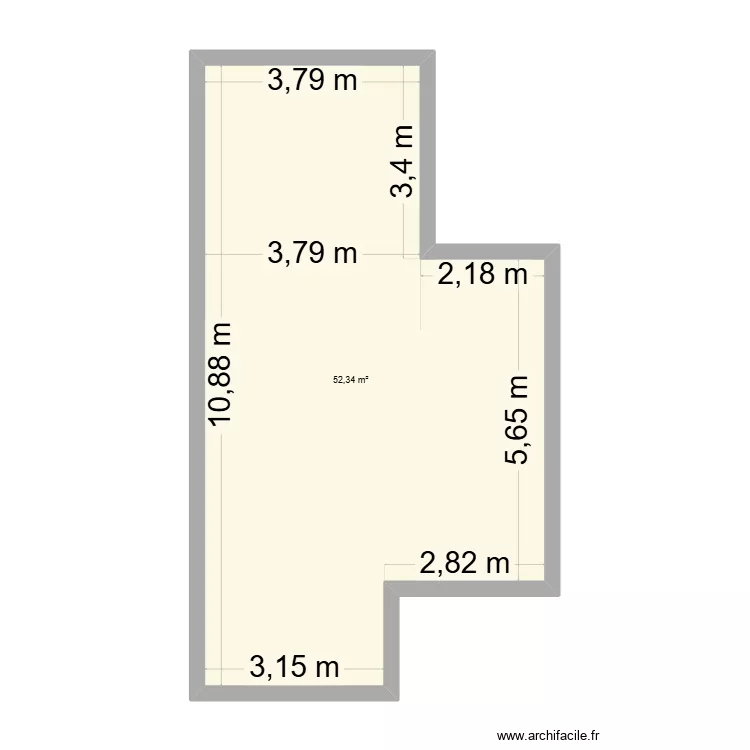 SALON MAISON. Plan de 1 Pièce et 52 m² SALON MAISON. Plan de 1 Pièce et 52 m²
