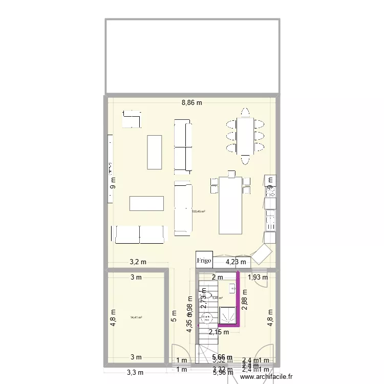 Neuilly Sous Clermont 2. Plan de 3 pièces et 120 m² Neuilly Sous Clermont 2. Plan de 3 pièces et 120 m²