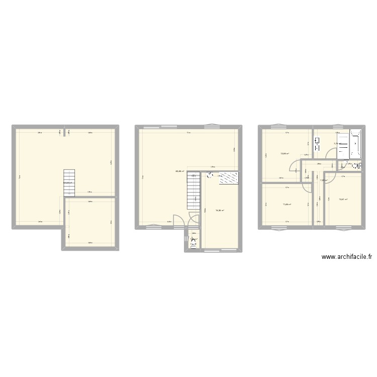 25 09 vdlr. Plan de 9 pièces et 164 m2