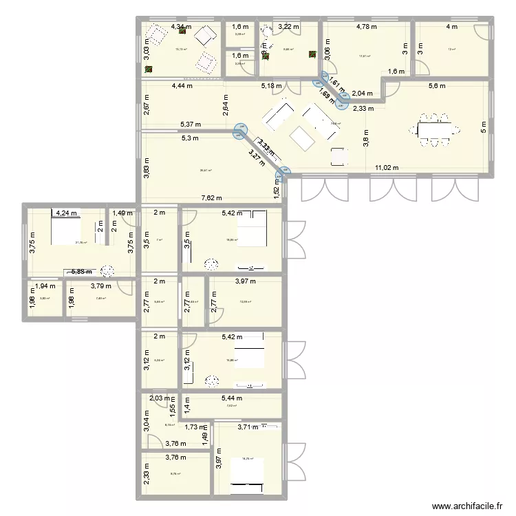 Villa 1. Plan de 22 et 300 m² Villa 1. Plan de 22 et 300 m²