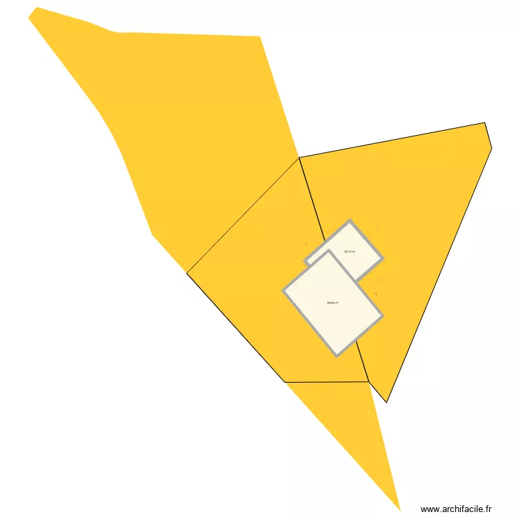 Plan de masse. Plan de 2  et 132 m²