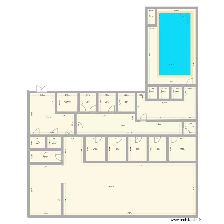 plan neoterra. Plan de 21  et 388 m²