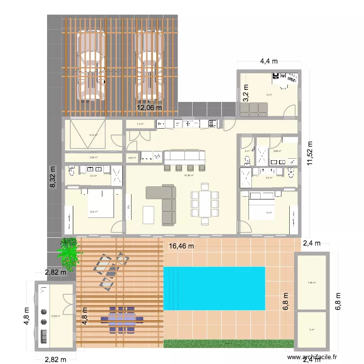Perso5. Plan de 15 et 154 m² Perso5. Plan de 15 et 154 m²