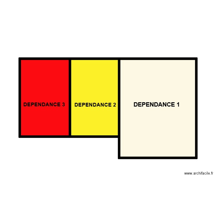 GERMOND DEPENDANCES. Plan de 3 pièces et 37 m2