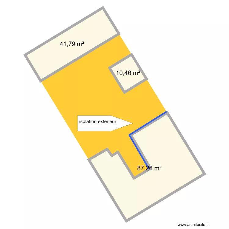 main isole isabel michaud. Plan de 3  et 140 m²