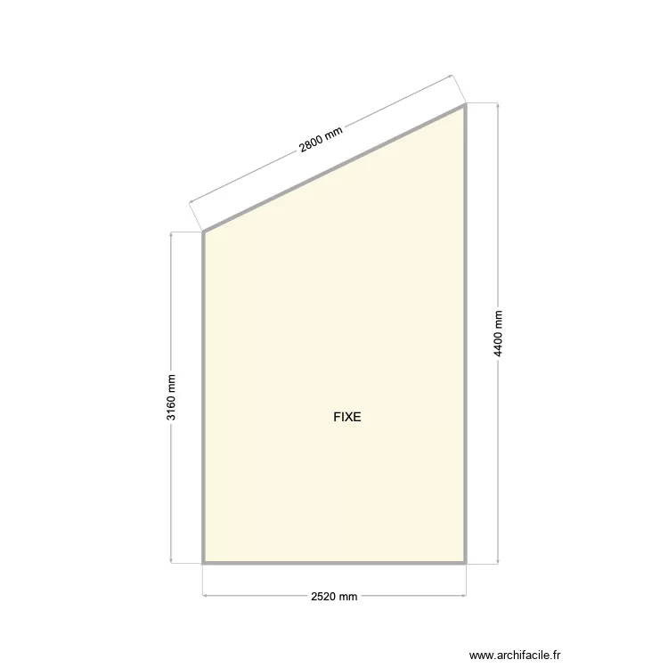 FEN&Ecirc;TRES SALON. Plan de 1  et 9 m²