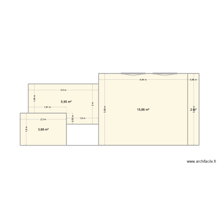 CAPBER. Plan de 4 pièces et 27 m2