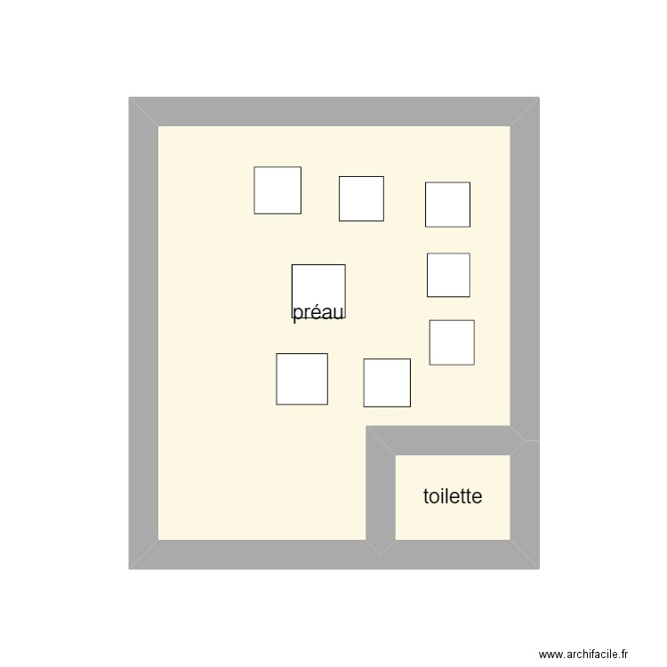 préau. Plan de 0 pièce et 0 m2